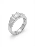 Geometric Square Brilliance Ring