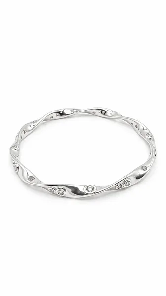 Elegant Twisted Elegance Sterling Silver Bangles