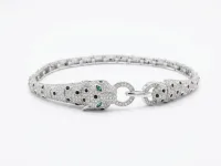 Panther CZ Silver Bracelet
