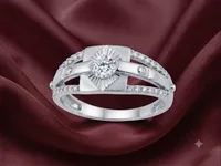 Silver Diamond Accent Ring