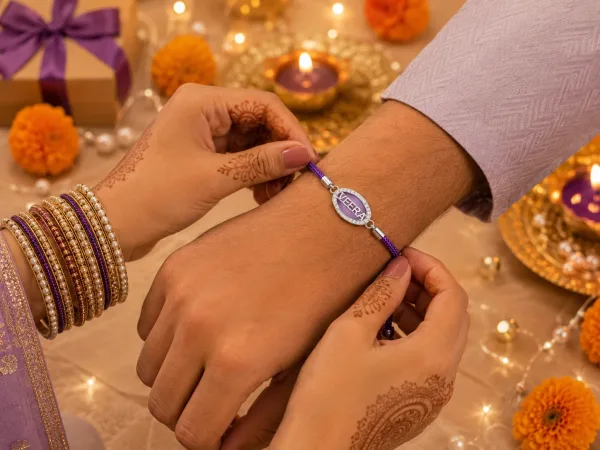 Veera Charm Silver Rakhi