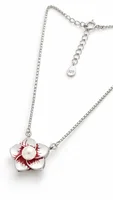 Silver Pearl Bloom pandent chain