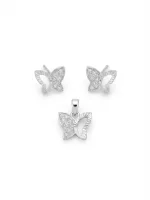 Celestial Butterfly Jewellery Pendant with earrings and ring