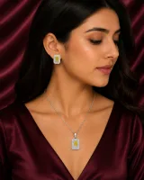 Gold Accent Geometric Pendant Set