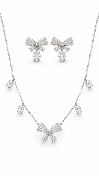 Celeste Bow Elegance Necklace & Earrings Set