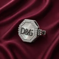 Silver Pearl Designer Button