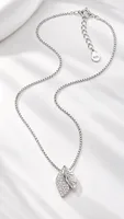 Silver Elegant Leaf Pendant chain