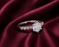 Classic Round Solitaire Silver Ring
