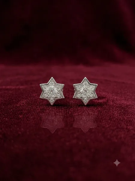 Celestial Star Diamond Stud Earrings