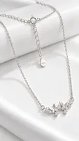 Silver Butterfly Crystal pendant chain