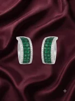 Emerald Luxe Huggie Earrings