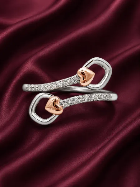 Rose Gold Buckle Open Ring