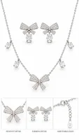 Celeste Bow Elegance Necklace & Earrings Set