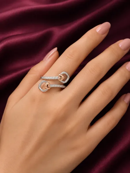 Rose Gold Buckle Open Ring