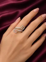 Rose Gold Buckle Open Ring