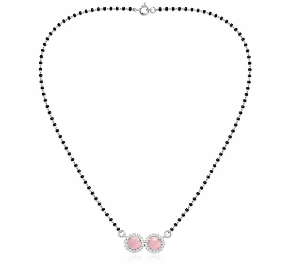 Blush Twin Halo 925 Sterling Silver Mangalsutra