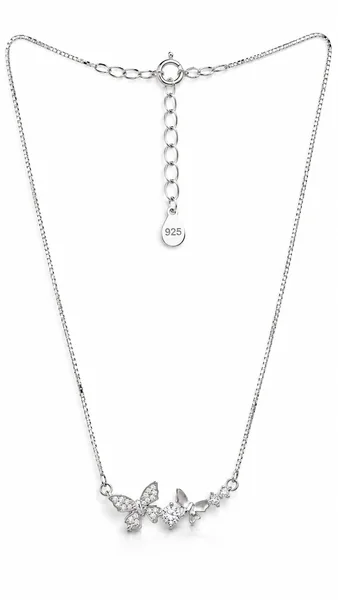 Silver Butterfly Charm pandent chain