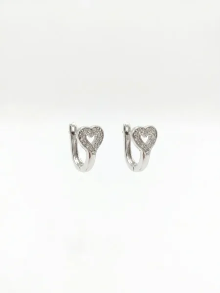 Eternal Heart Huggie Earrings