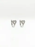 Eternal Heart Huggie Earrings