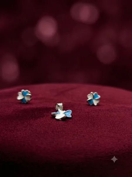 Matching Pendant & Stud Earrings