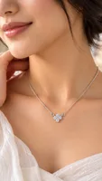 Silver Floral Radiance pandent chain