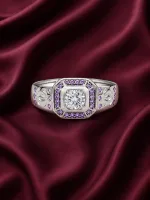 Royal Purple Stone Statement Ring