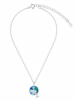 Blue Crystal Dolphin Necklace