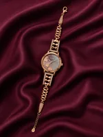 Rose Gold Floral Elegance Watch