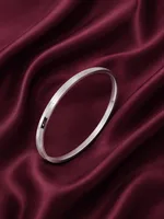 Sleek Contour Silver Kada