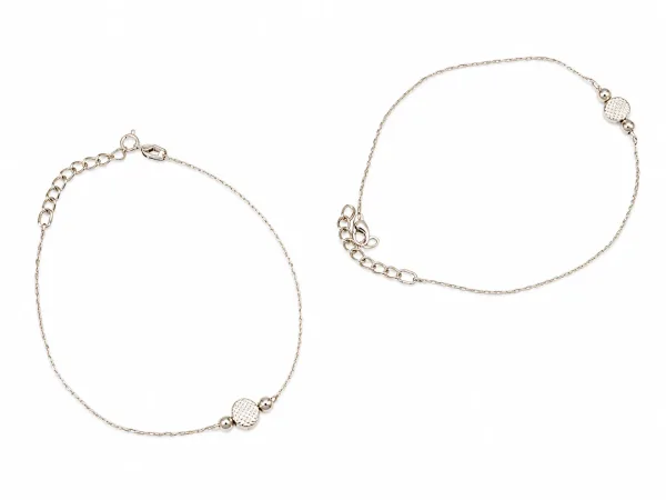 Patterned Coin Charm Chain anklet