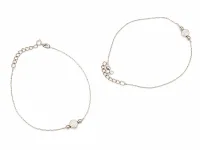 Patterned Coin Charm Chain anklet