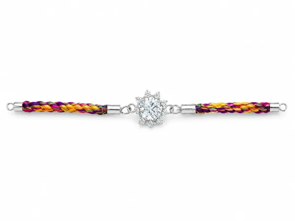 Rainbow Crystal 925 Sterling Silver Rakhi