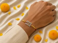 Heritage Swastik Silver Rakhi