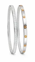 Silver Dual Tone Bangle