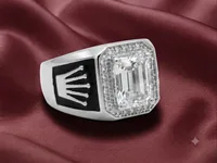 Crown Emblem Statement Ring