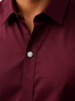 Silver Classic Crystal Button