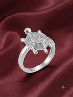 Silver Serenade Turtle Ring