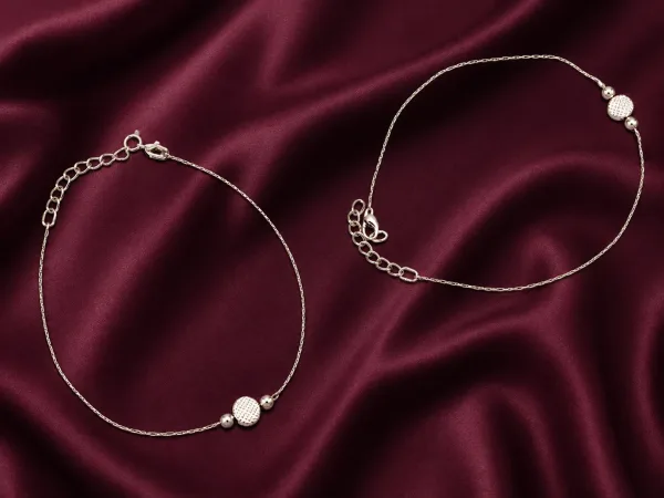 Patterned Coin Charm Chain anklet