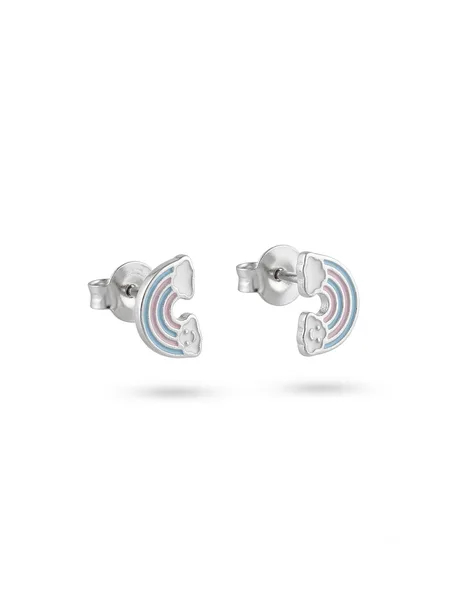 Pastel Rainbow Enamel Stud Earrings
