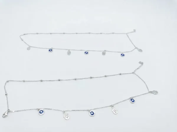 Celestial Evil Eye & Hamsa Anklet