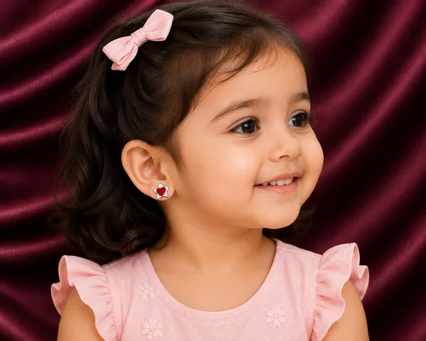 Heart Star Baby Stud Earrings
