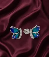 Enchanted Butterfly Wing Stud Earrings