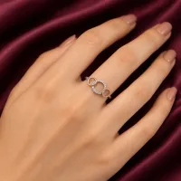 Triple Circle Rose Gold Ring
