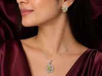Multicolour Star Pendant & Earring Set