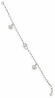 Silver Crown Star Anklet