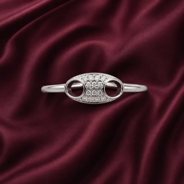 Celestine Orbit Silver Ring