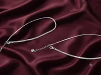 Silver Crystal Tennis Chain Anklet