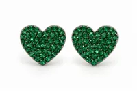 Silver Emerald Earring