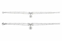 Pretty Bow Floral Charm Anklet