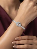 Celeste Twin Teardrop Cuff Bangle